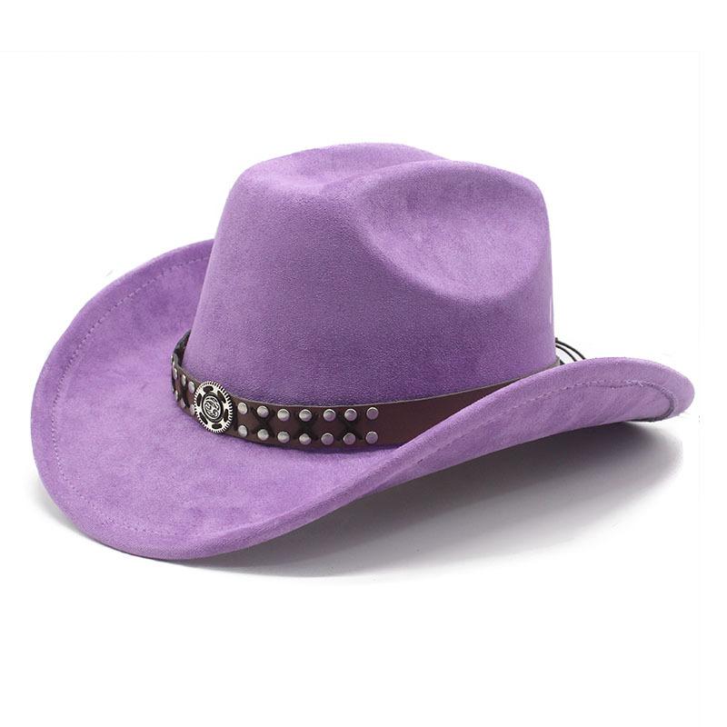Suede Men'S And Women'S Woolen Denim Jazz Felt Hat Ethnic Style Decorative Curled Top Hat Tibetan Sunshade Sun Protection Hat