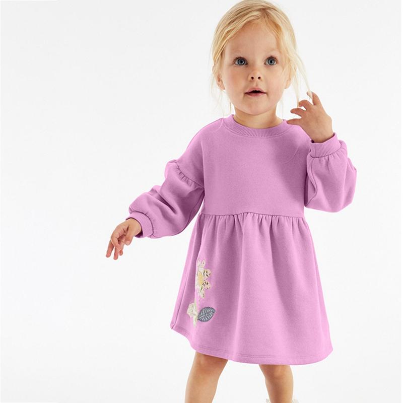 

Детское платье Детское повседневное платье с длинными рукавами и принтом для девочек