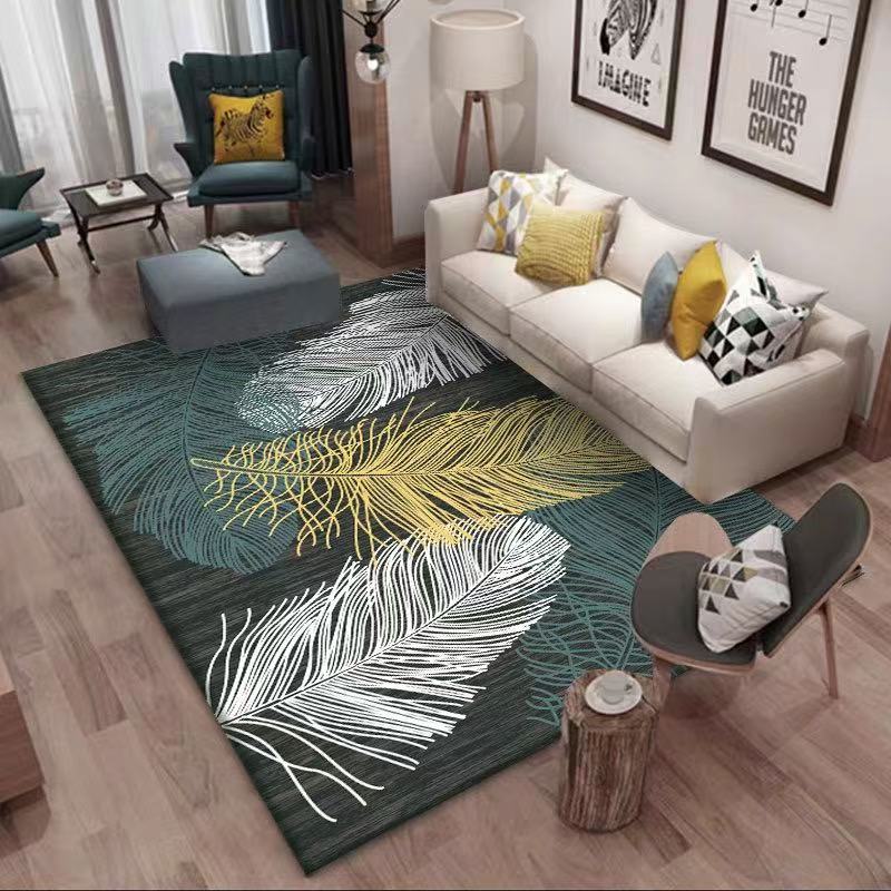 Light Luxury High-End Flannel Carpet Anti-Slip For Living Room Sofa Stain-Resistant Foot Mat For Bedroom Home Decoration