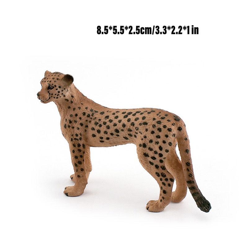 Realistic Leopard Model Toy Plastic Desktop Decoration 5-12.5cm Length 4-9.5cm Height