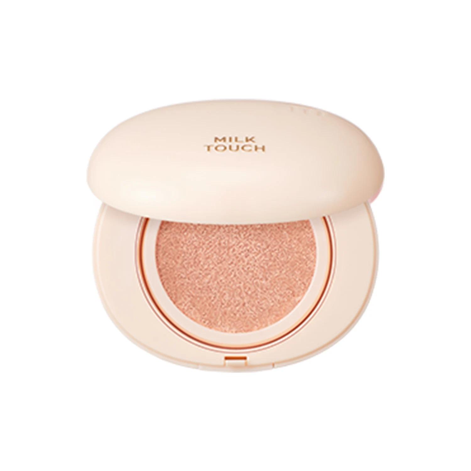 

Milk Touch All Day Skin Fit Soft Velvet Cushion Set 01 Rosy Ivory Foundation with Refill 28g