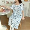 Women's Plus Size Ice Silk Nightdress - Summer Over-the-Knee, High-End, Loose Fit, Thin Section for Sizes Up To 300 Jin