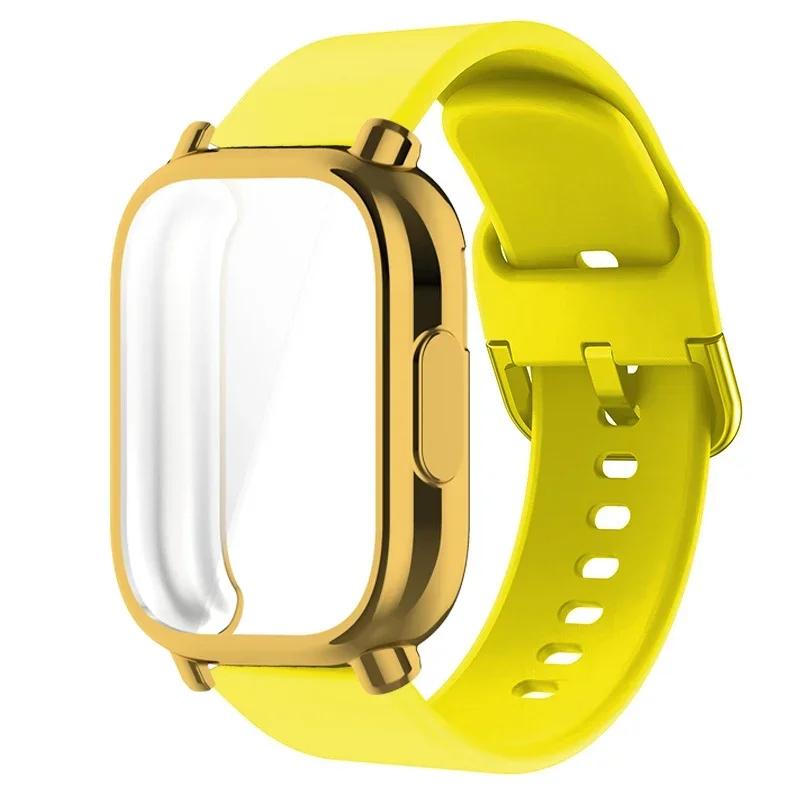 Protector Case+Silicone Strap For Xiaomi Redmi Watch 5 active/5 Lite Full Cover Screen TPU Soft Shell and Breathable Sport Bands