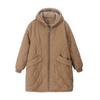 Mid-Length Women's Fleece-Lined Cotton Jacket: 2024 Retro Casual, Loose, Warm, and Thickened Winter Coat.