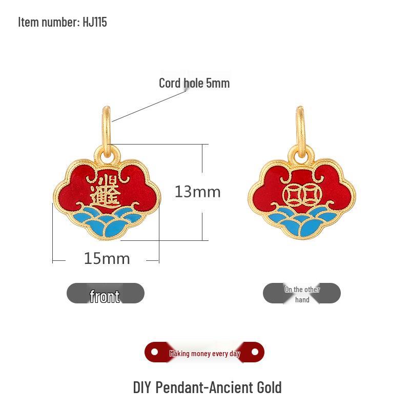 Ancient Gold Sand Cloisonné Beads for DIY Jewelry: Small Drop Pendant Necklace & Bracelet Accessories