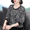Round Neck Pullover Sweatshirt for Women New Spring and Autumn Loose and Versatile Printed Bottoming Shirt Top