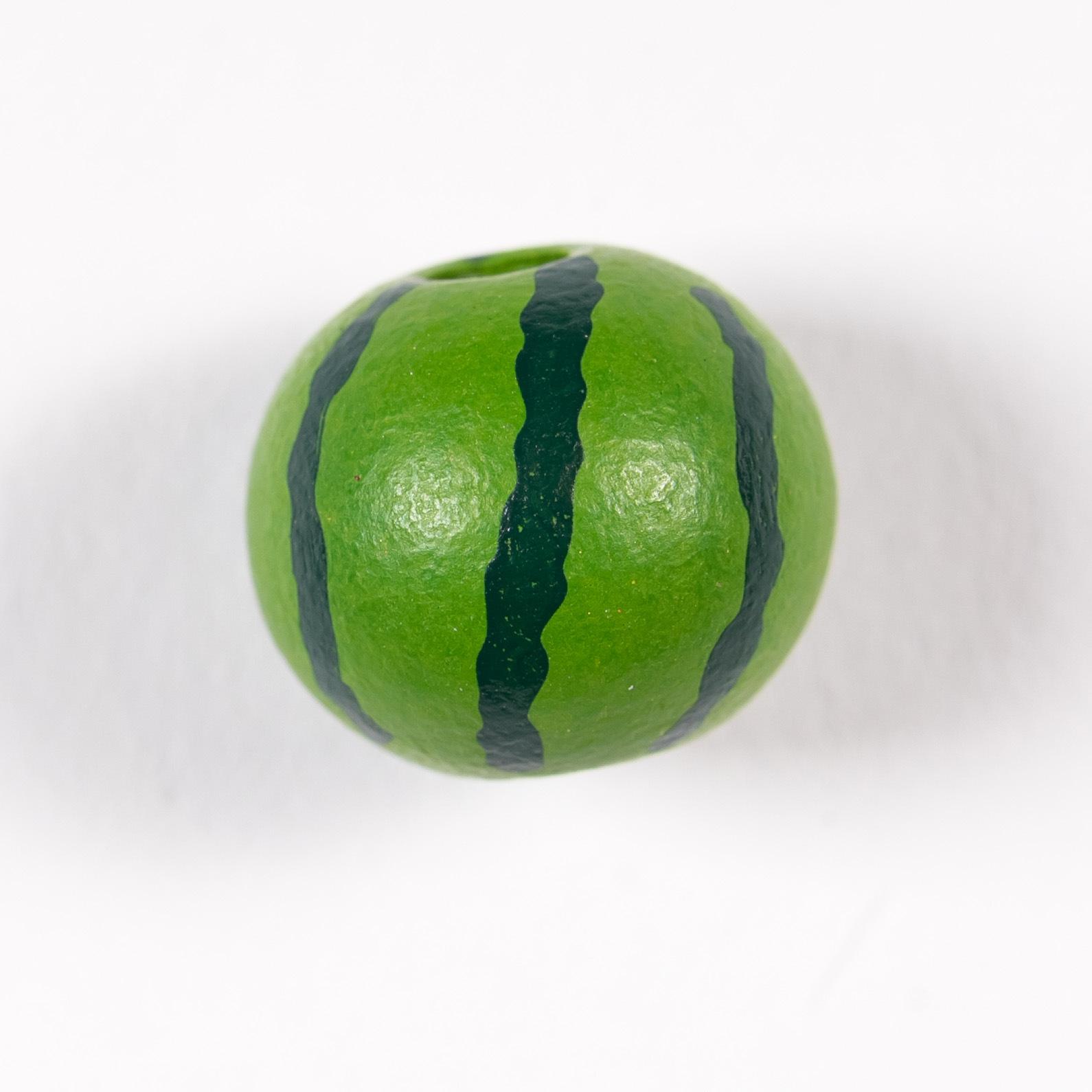 

10pcs 16mm Fun Red Green Round Balls Spacer Beads Cute Watermelon Wood Beads Spacer Beads for Jewelry Making DIY Accessories 16mm(10pcs)
