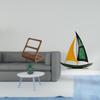 TV Remote Organizer Iron Sailboat Sculpture Desktop Storage Box Tabletop Ornament Standing Two