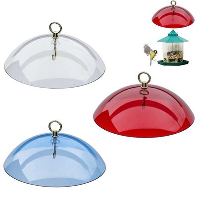 Bird Feeder Clear Protective Dome Anti-squirrel Rain-proof Hanging Hummingbird Rain Cover Guard
