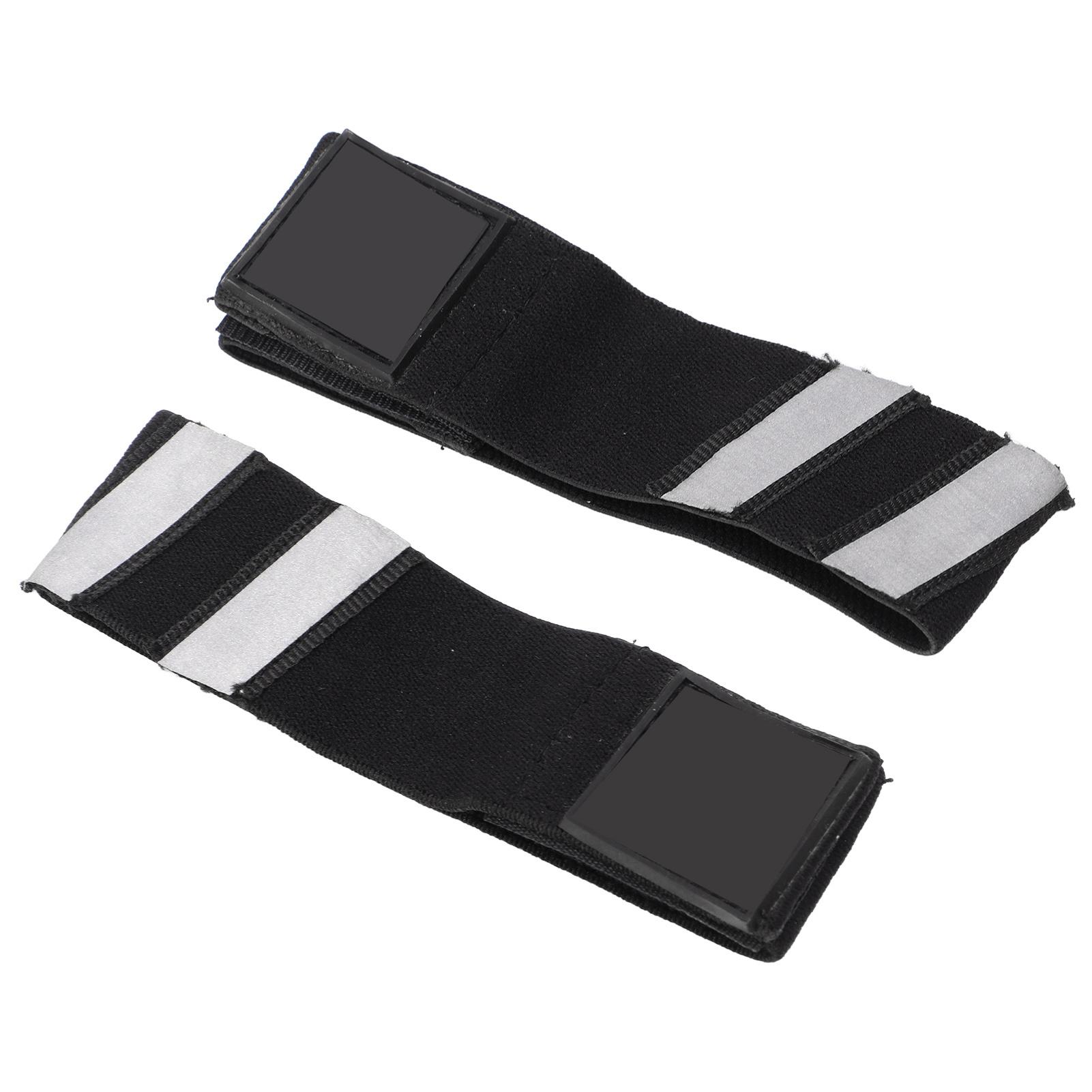 Ensemble 2 pièces Bande Réfléchissante pour Jambe de Vélo Résistance aux Rayures Ceinture de Sécurité Extérieure pour Vélo Blanc blanc