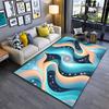 Abstract Galaxy Swirl Pattern Carpet with Stars and Wave Design Suitable for Use As an Anti-slip for Living Room Bedroom Sofas