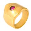 Elegantní evropský a americký šik zirkonový prsten - Široký pásek, Leštěný, Exagerovaný design, Nerezová ocel, Neblednoucí 18k pozlacení.