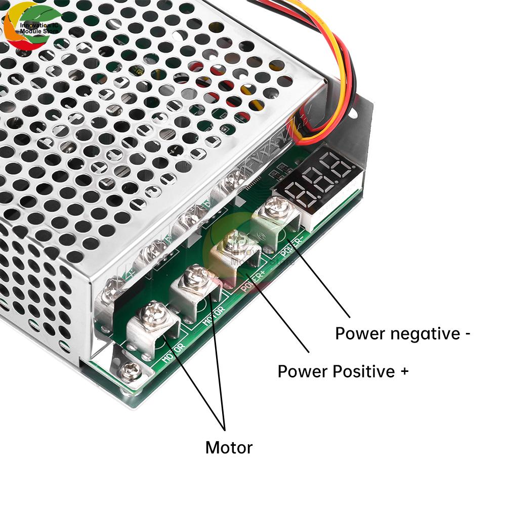 DC10-55V 60A DC Brush Motor Speed Switch Adjustable Forward Reversal Speed Controller Module 12V 24V 36V 48V