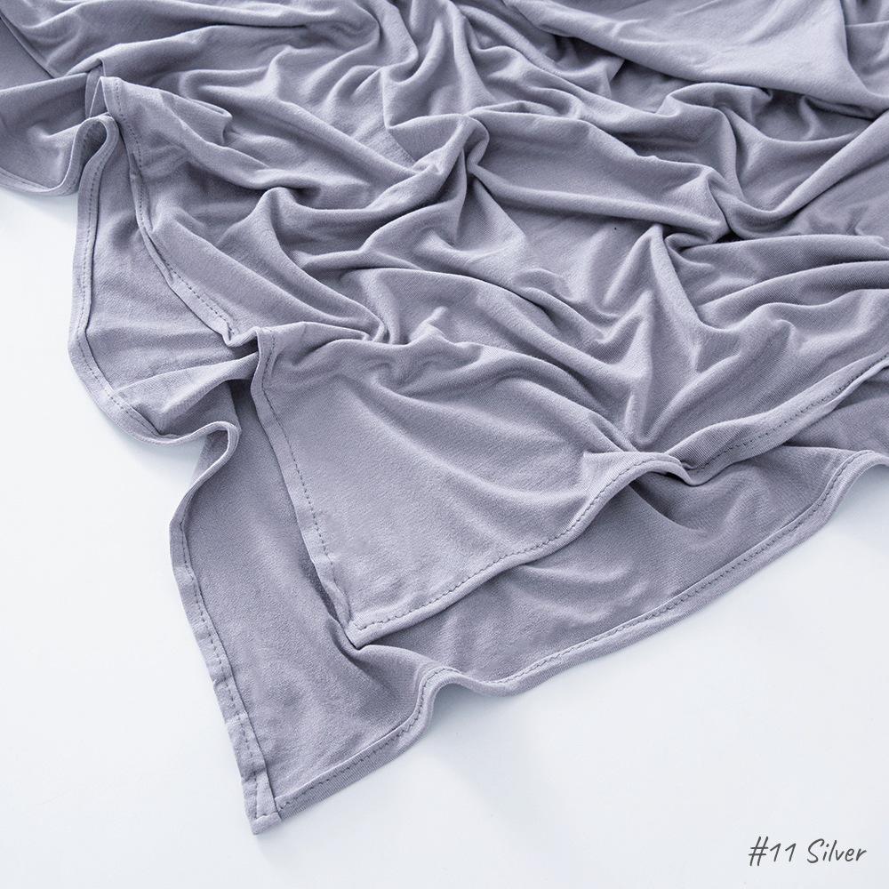 High-Quality Malaysian Modal Cotton Jersey Scarf with Rolled Edge