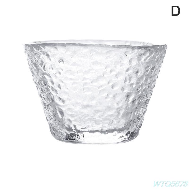 Japanese-style Handmade Hammered Glass Small Teacup Sake Cup Tea Glass Cup