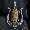 Natural Opal Pendant 53 ct 925 Sterling Silver Oval Birthstone October Birthday Birthstone