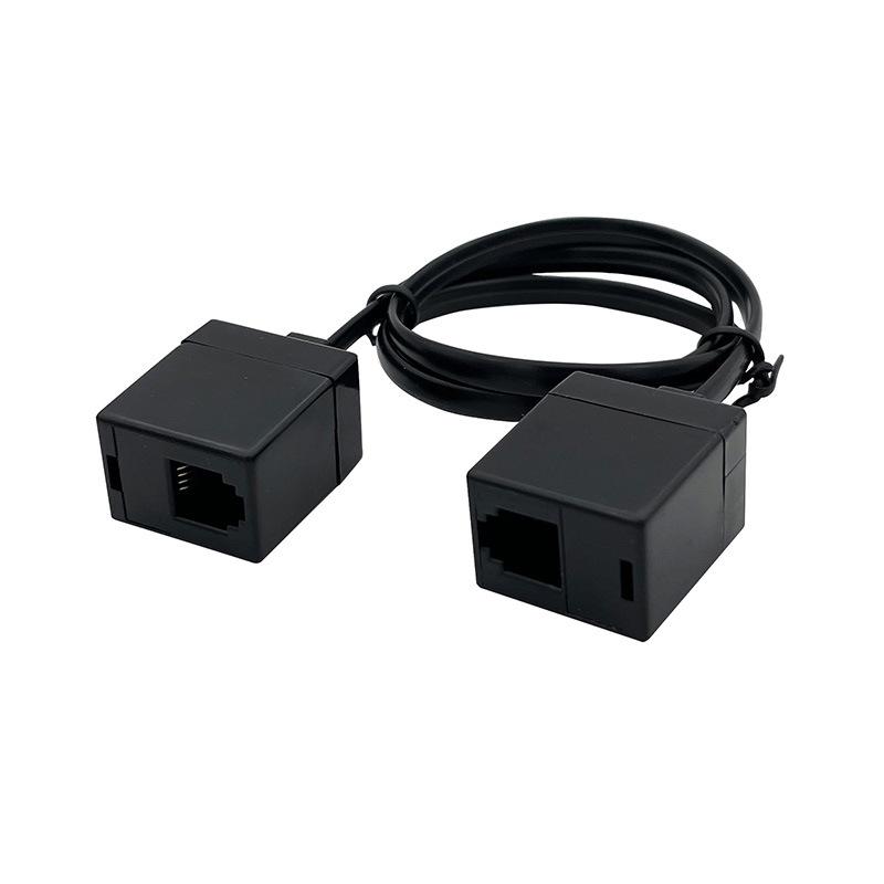 Разветвитель/удлинитель RJ9 (мама-мама) 4P4C, Черный, Длина 500 мм 500MM Extension Cord black