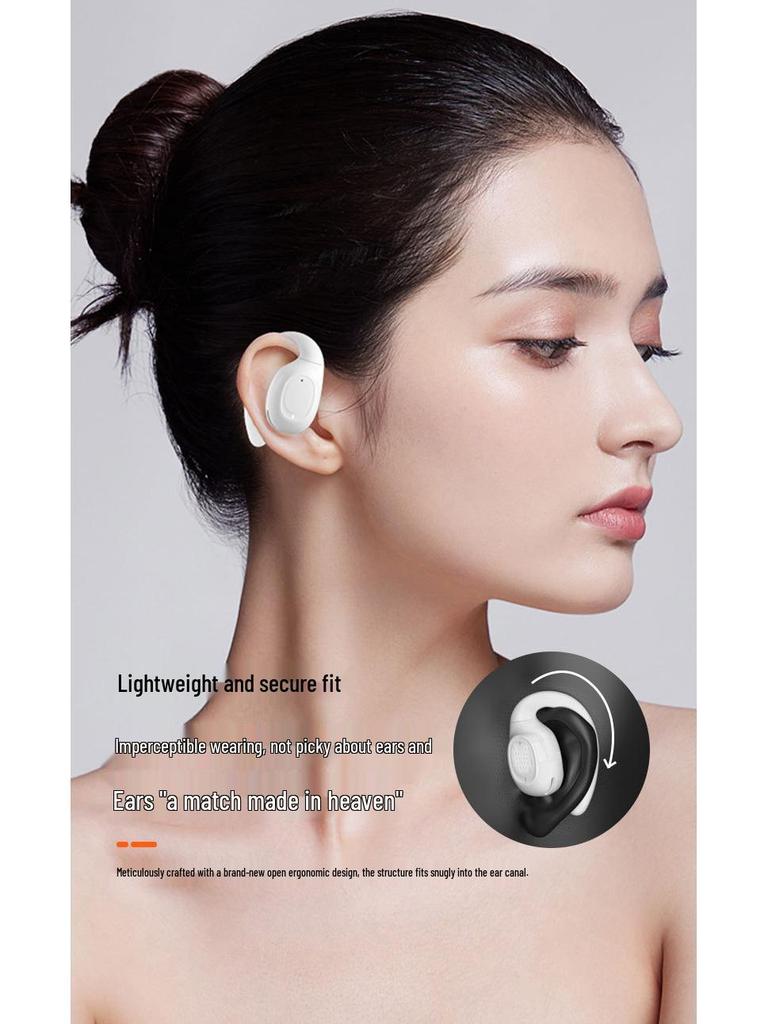 Wireless Ear-hanging Bluetooth Earphones: Painless, High Volume, Business Style