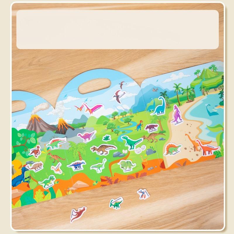 Children'S Enlightenment Early Education Portable Jelly Quiet Paste Book Puzzles, Cognitive Sticker Books, Paper Toys