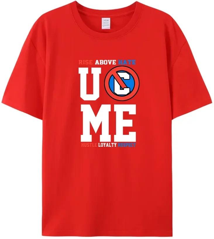 Wrestling T-Shirt John Cena Casual Men's Women's High Quality T-shirt RISE ABOVE HATE UC ME HUSTLE LOYALTY RESPECT Printed Tee