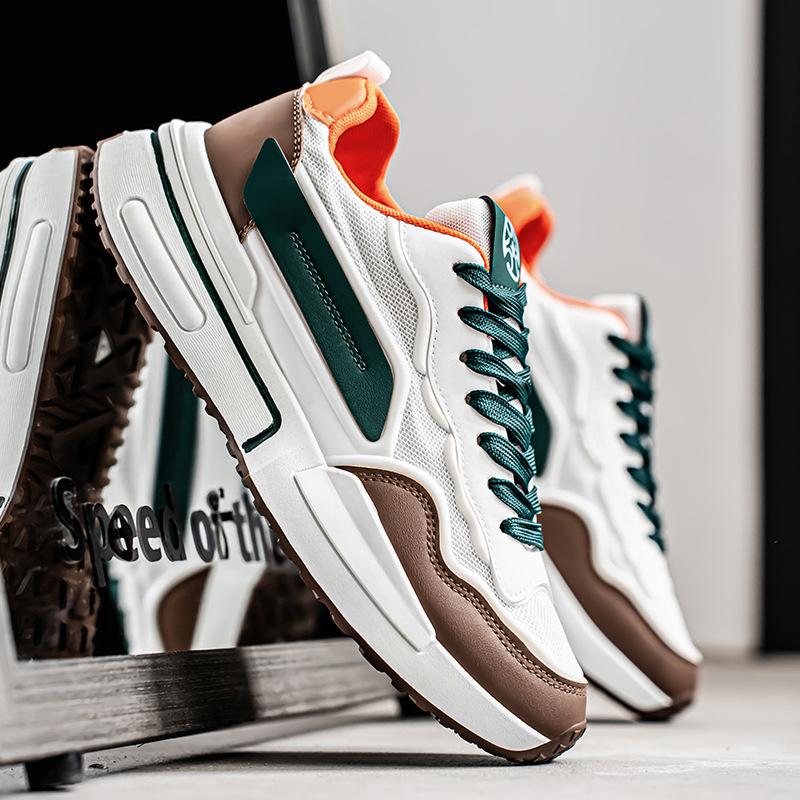 

Мужская обувь Новая мода Толстая подошва Повседневная спортивная обувь Для улицы Бег Ходьба Повседневная Универсальная для походов Мужские простые кроссовки 44 коричневый