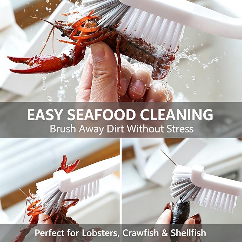 360° Japanese Cleaning Brush, Long Handle Elbow Design, Multi‑Functional Household Tool For Sink Cup Crevice Washing QJS004