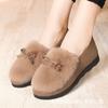 Mao Mao shoes women wear in winter, velvet new thick-soled one-pedal mother, old Beijing elderly, cloth shoes, Doudou cotton shoes