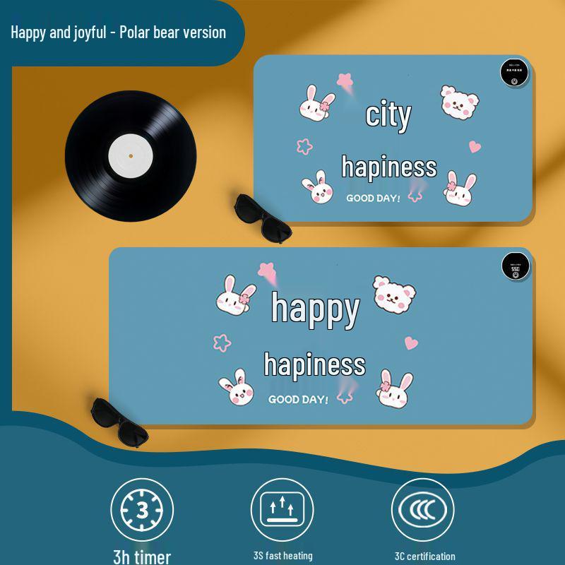 

Электрический коврик с подогревом для стола: Большая водонепроницаемая мышь и грелка для рук для офисного или студенческого использования 60x36 cm, Three Levels Intelligent