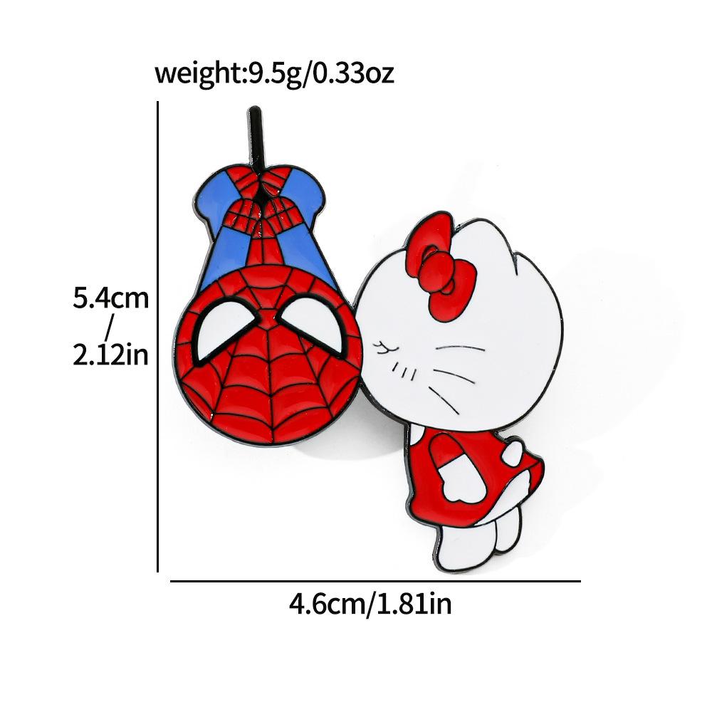 89 Spider-Man Alloy Brooch Marvel Superhero Spider-Man Metal Badge Backpack Jacket Personalized Decoration