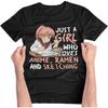 Just A Girl Who Loves Anime Ramen and Sketching Japan Anime Shirt for Men Women _Made In USA _by VnSupertramp Apparel