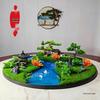 High-End Hotel Dining Table Flower Arrangement and Miniature Landscape Decor