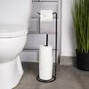 Black metal toilet paper stand 54 cm