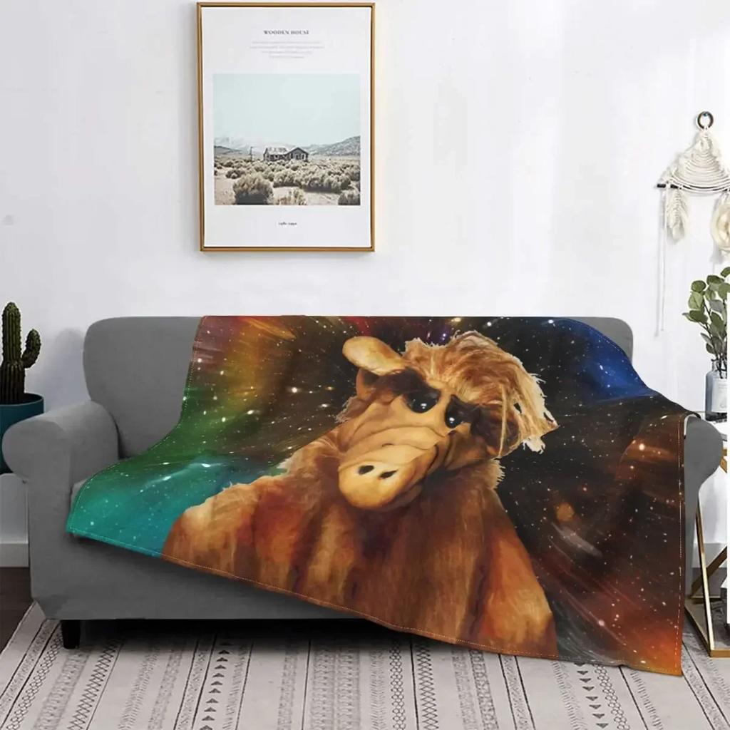 Sci-Fi-TV-Show ALF Decke Warmer Fleece Weiches Flanell Außerirdische Lebensform Überwurfdecken für Bett Sofa Reise Herbst