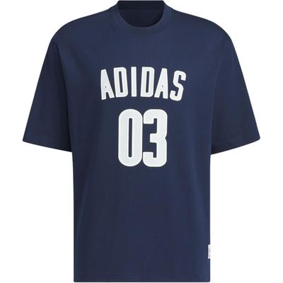 MS GFX Print Comfortable Pullover Short Sleeve T-Shirt Men Tops Navy-Blue JM7233