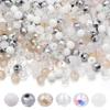100-200 Stück 4 6 8 mm facettierte Glasperlen Weiß Gemischt Rondelle Kristall Lose Abstandshalter Perlen Für Schmuckherstellung DIY Armbänder Halskette