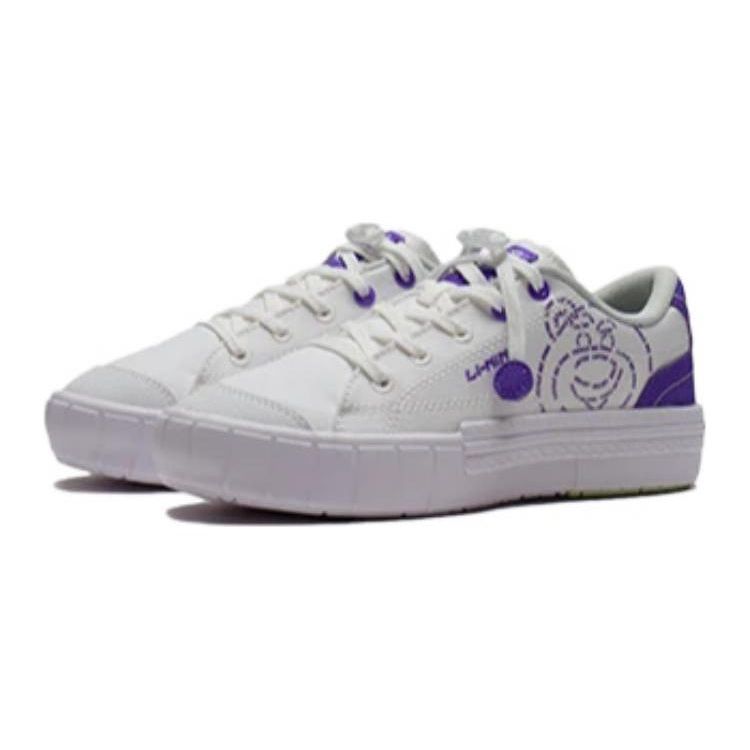 Disney X Li Ning Toy Story Series Strawberry Bear Casual Non-Slip Shock Absorbing Wear-Resistant Low-Top Kids Skate Shoes Kids skate shoes YKCS048-4