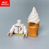 MOC Bricks Ice Cream Cake Dessert City Educational DIY Building Blocks Children's Toys Plastic Dolls