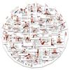 Set of 41 Creative English Yoga Stickers for Journals, DIY Projects, Water Bottles, Phone Cases, and Laptops