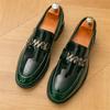 Nuovo Arrivo Decorazione a Catena Metallica Appuntita Scarpe Casual in Pelle Verniciata da Uomo Scarpe da Cerimonia Matrimonio Formale Homecoming