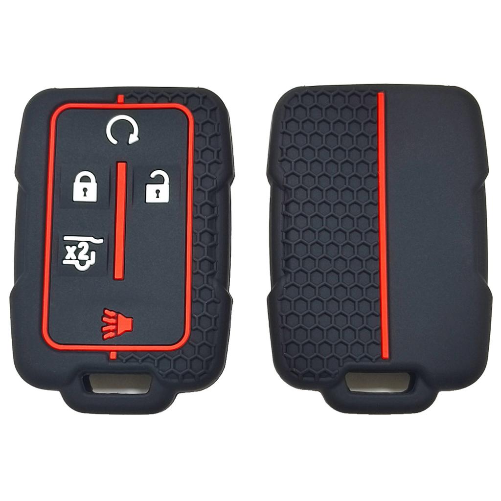 Silicone Car Key Case Shell Soft Remote Cover Protector for Chevrolet Suburban Tahoe Colorado Silverado GMC Canyon Sierra Yukon