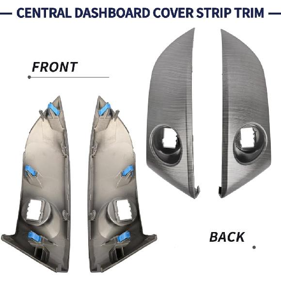Central Dashboard Cover Strip Trim Center Trument Cluster Panel Trim 55413-42070-B0 55412-42060-B0 Compatible With Toyota RAV4 Base Limited EV Sport