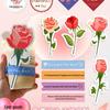 520 Rose Milk Tea Cup Stickers for Women's Day and Qixi Festival, Self-Adhesive & Stylish Design