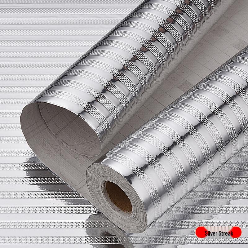 Waterproof Self-Adhesive Aluminum Foil Kitchen Stickers: Oil-Proof, Moisture-Resistant, and Thickened for Walls and Cupboards.