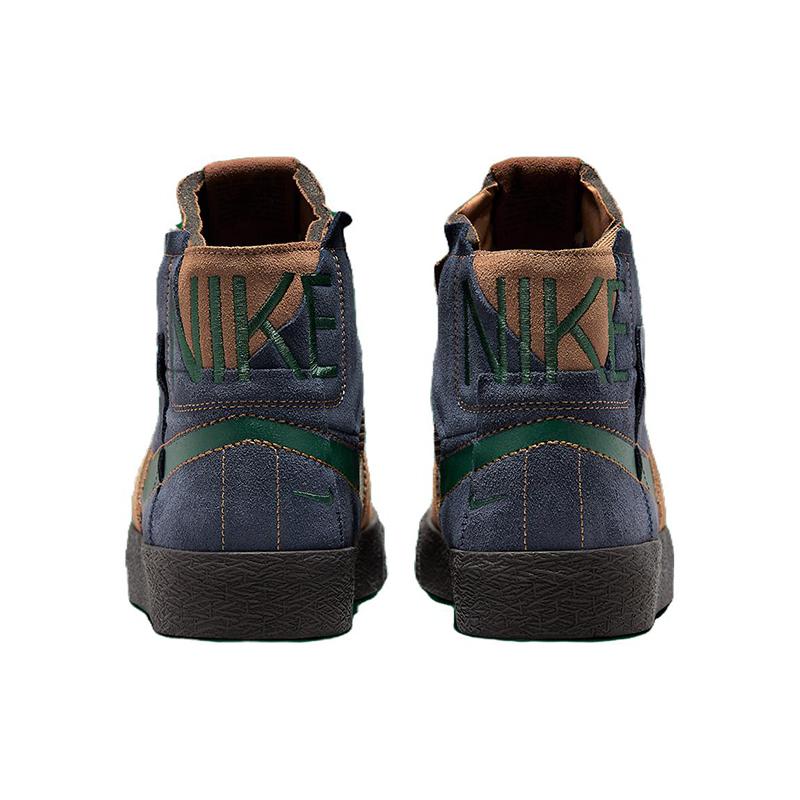 Nike Sb Zoom Blazer Mid Premium Legend Dark Brown Obsidian Patchwork  Skateboard Shoes FZ3306-200