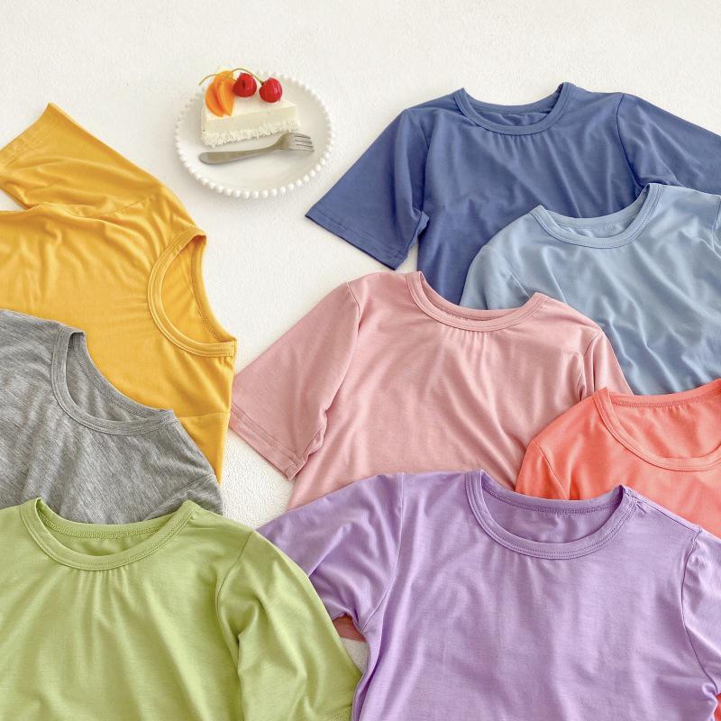 2024 Kids Summer Air-Con Pajama Set: High-Waist Modal Belly Protection for Boys and Girls