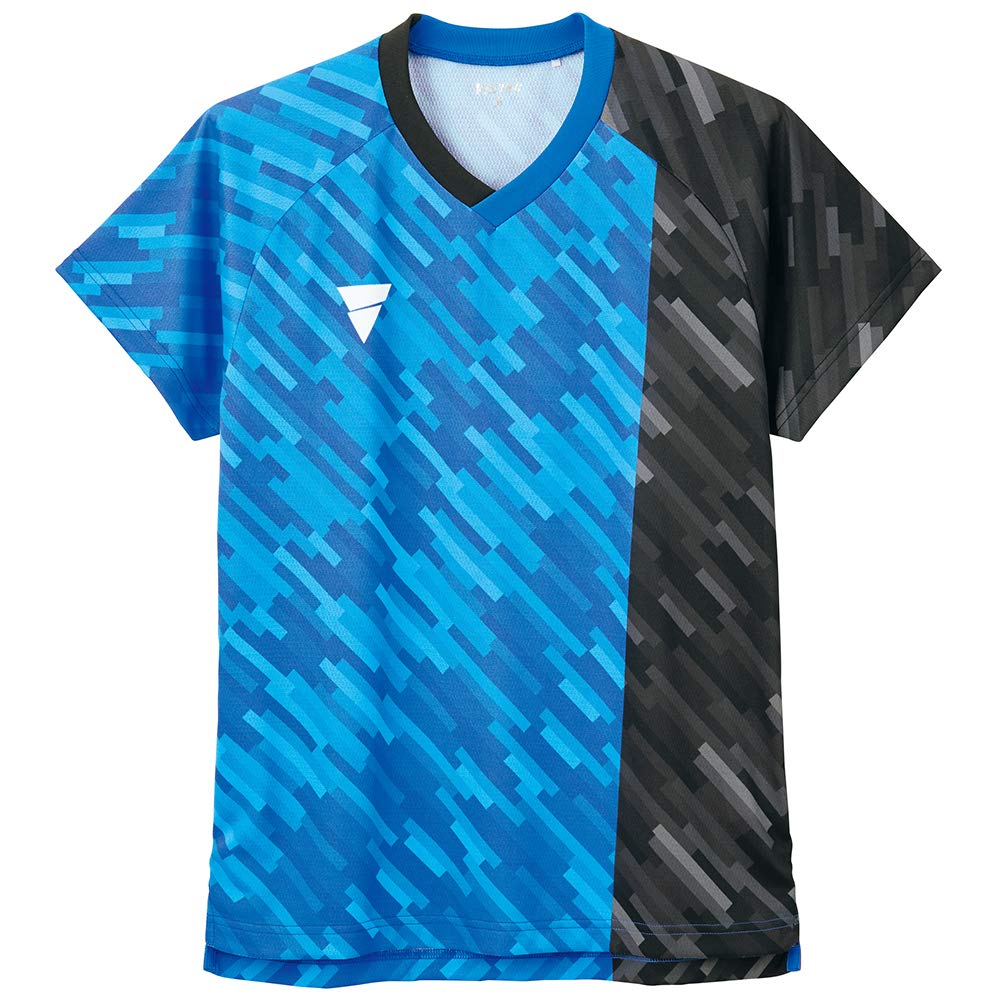VICTAS Table Tennis Unisex Game Shirt JTTA 031483 V-GS920, Certified, Moisture-Wicking, Quick-Drying, Blue, XS,
