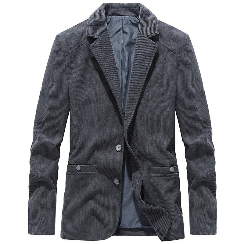 Весенний новый мужской свободный однотонный повседневный костюм с воротником-стойкой