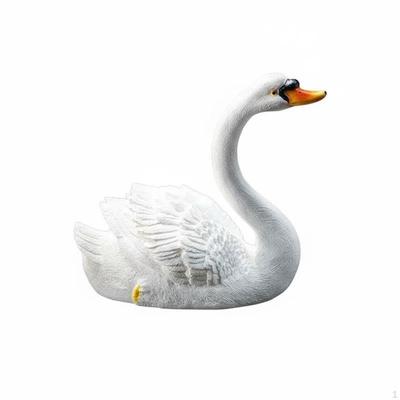 Statue de Cygne Flottante Matériau Résine Figurine Résistante aux Intempéries pour Paysagistes,