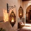 Portacandele in Ferro Battuto Marocchini Lanterna con Design Traforato da Appendere Decorazioni Regalo per Eid Ramadans