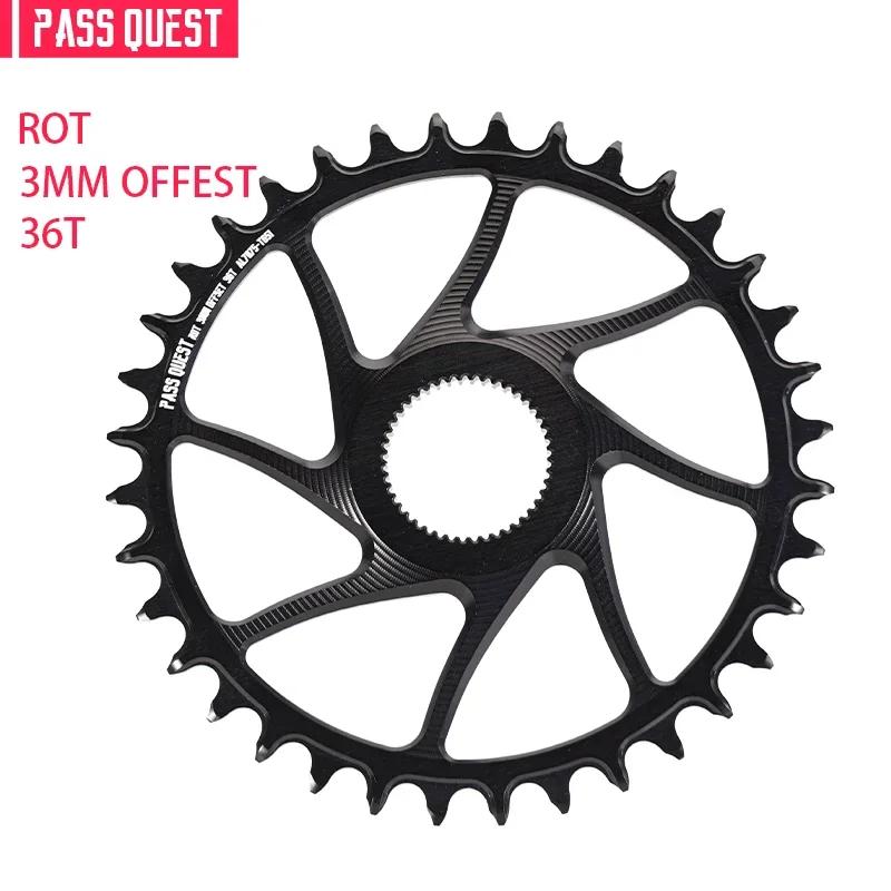 PASS QUEST ROTOR Crank Chainring 3mm/6mm Offset Narrow Wide Teeth Special Chainwheel for Rotor VEGAST ALDHU Crank ROTOR 3mm Offset 36T